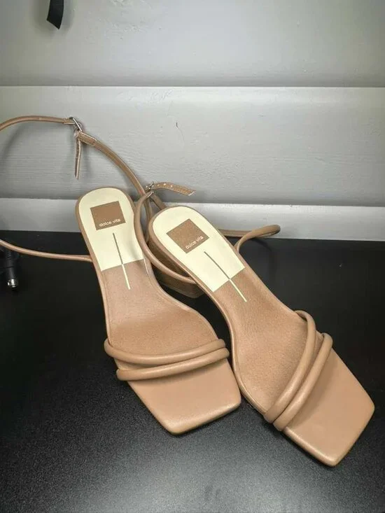 Dolce Vita Marcy Block Heel Sandal in Cafe Stella Size 9 NWT - Picture 4 of 4